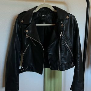 Zara leather jacket